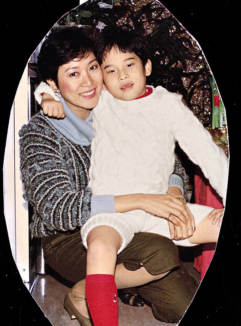 陈宝珠与杨占美于1974年结婚，并诞下一子杨天经（右），最终二人于1982年离婚。