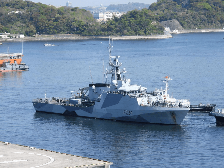 英國皇家海軍巡邏艦「斯佩號」(HMS Spey)。IG@warship_cam 英國皇家海軍巡邏艦「斯佩號」(HMS Spey)。IG@warship_cam