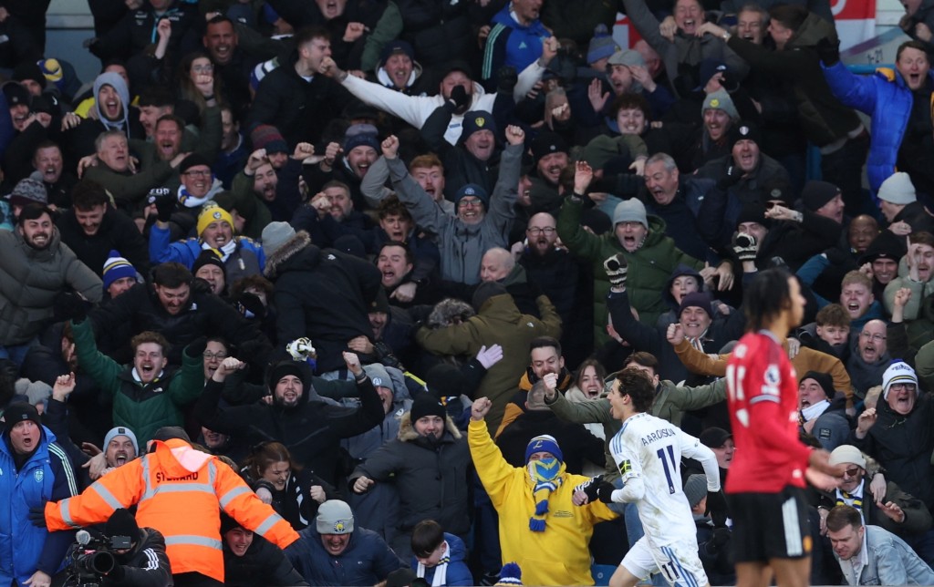 曼聯作客1：1逼和列斯聯。路透社