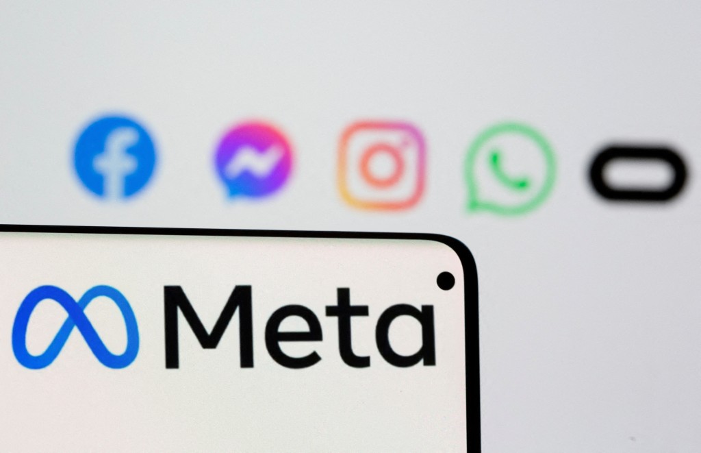 Meta 公司多個社交平台11日均出現故障。  路透社
