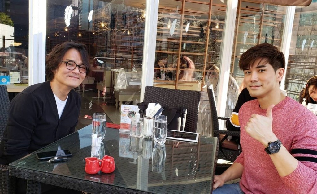 伍允龍早上找影帝林家棟食飯兼學戲。