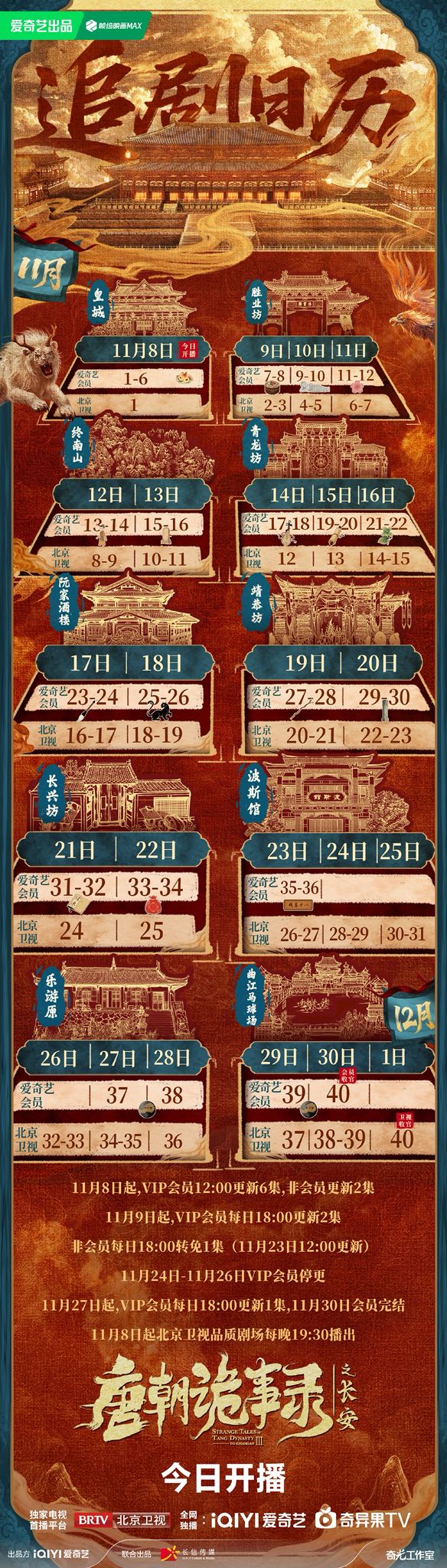 《唐朝詭事錄之長安》追劇日曆公開! 《唐朝詭事錄之長安》追劇日曆公開!