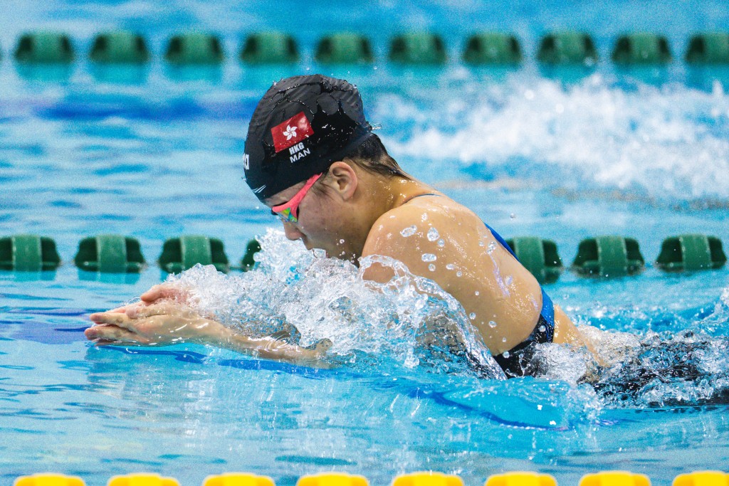 文薈喬於女子200米蛙泳掛銅。港協暨奧委會圖片