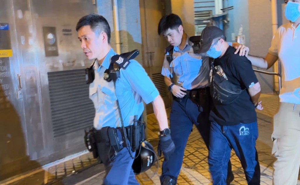 男子涉嫌伤人被拘捕。蔡楚辉摄