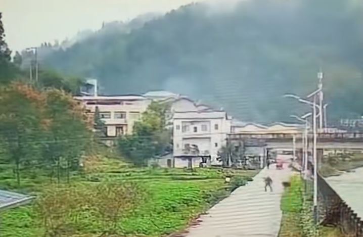 重庆七旬翁掟石驱赶黑熊，遭黑熊反追抓伤。