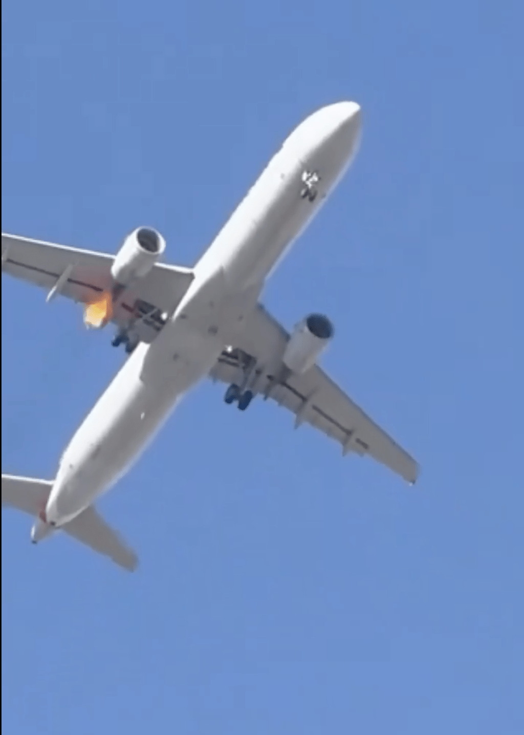 客機折返拉斯維加斯機場。X片段截圖 客機折返拉斯維加斯機場。X片段截圖