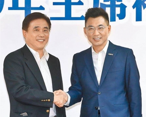 兩位參選人郝龍斌(左)、江啟臣(右)。網上圖片
