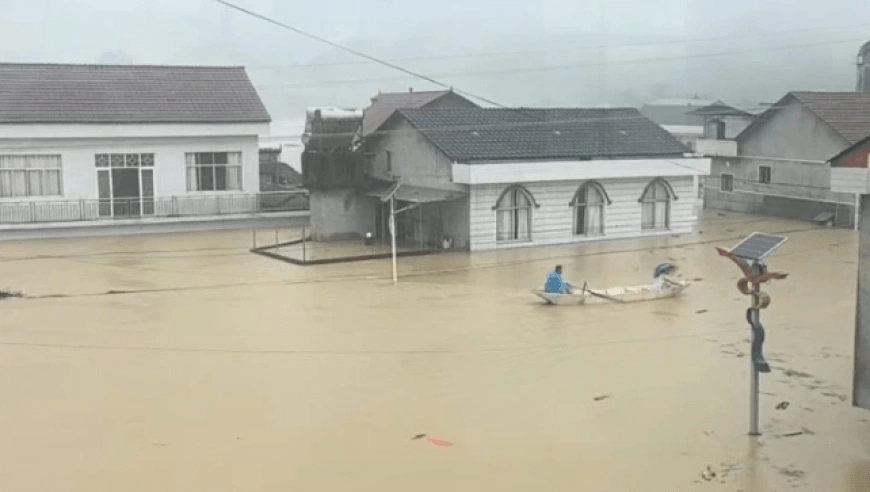 湖南石門強降雨災害已致1人死亡、2人失聯。 央視
