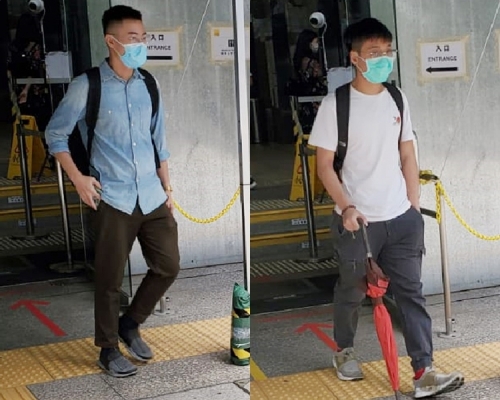 被告林子浩(左);證人何健滔(右)。 蕭文軒攝