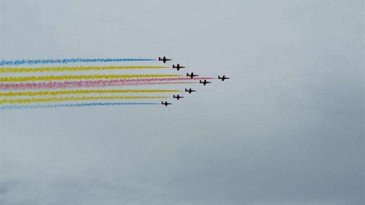 解放軍空軍20系列軍機在長春航空展中亮相。網上圖片