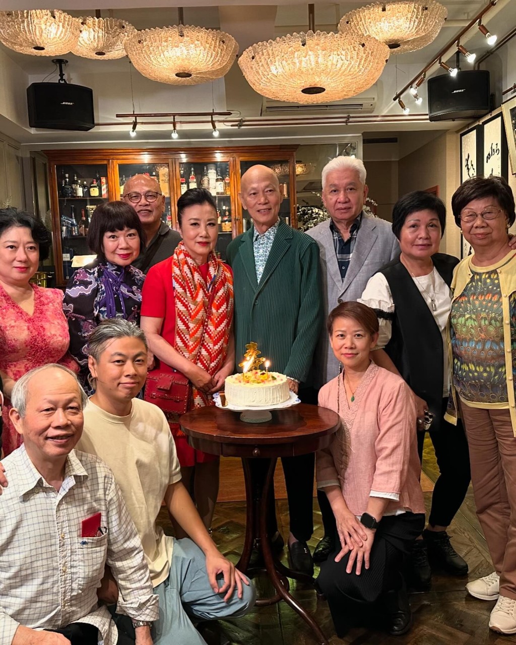 汪明荃為羅家英慶祝78歲生日，有不少好友到場。