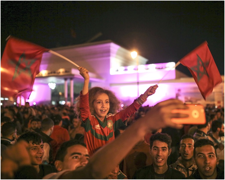 摩洛哥国家队在上周六的比赛中以二比Ｏ击败科特迪瓦。AP