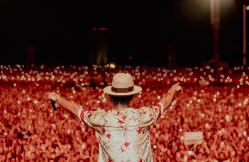 Bruno Mars早於上周三已舉行了在以色列的首場演唱會。