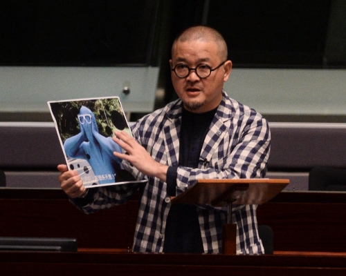 邵家臻表明會就致謝議案會投反對票。 資料圖片