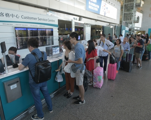 香港站的市區預辦登機服務的截止時間,將維持在飛機起飛前90分鐘。資料圖片