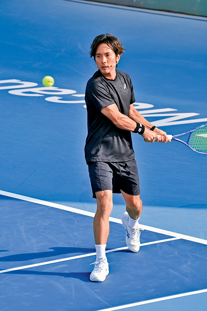 林德信自細就打網球，爆愛女對運動都有興趣。