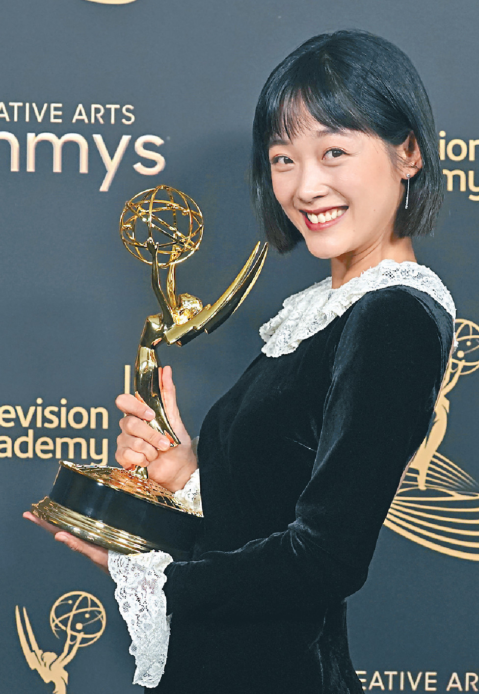 ■李瑜美親自領最佳客串女演員獎。美聯社