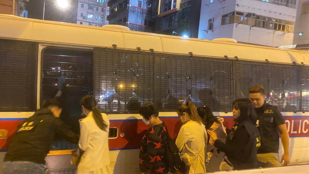 警方共拘捕5名女子。警方提供圖片