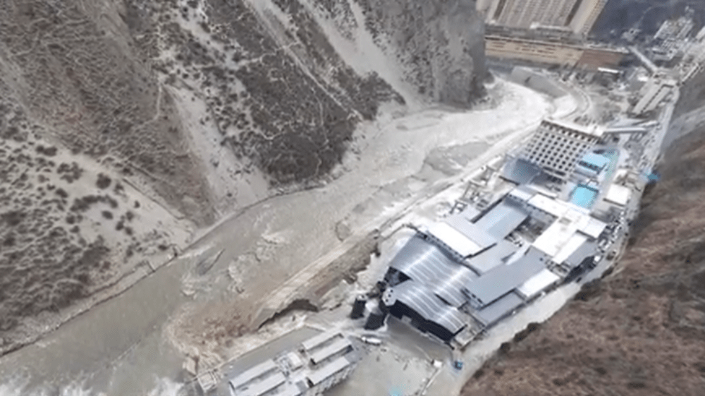 四川丹巴水電站發生透水事故。網圖