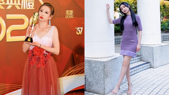 龔嘉欣等足一年終拍新劇 紫裙晒腿公園打卡派福利 網民狂讚狀態極佳。