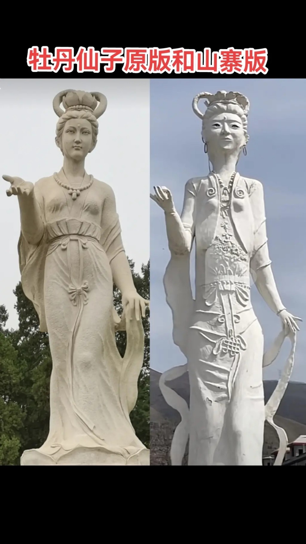 「牡丹仙子」原像和山寨版对比。