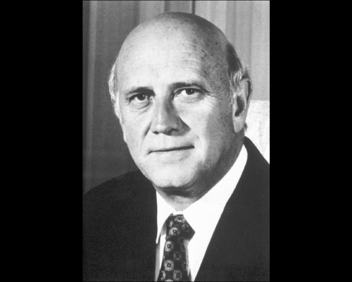 德克勒克周四早上在開普敦的家中安詳離世。諾貝爾獎網站圖片