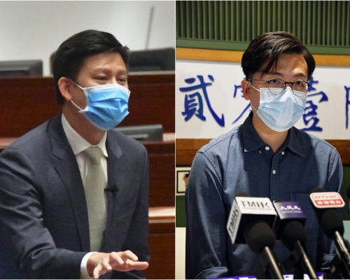公民黨譚文豪(左)、林瑞華(右)接獲選舉主任信件。資料圖片