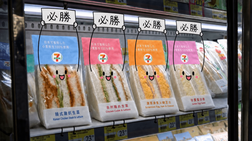 多位7-Eleven產品化身而成的角色組成應援團成員,為考生打氣。 多位7-Eleven產品化身而成的角色組成應援團成員,為考生打氣。