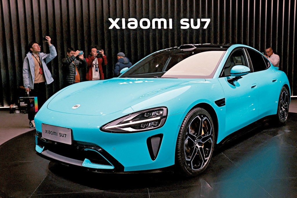 小米表示,首款電動車「SU7」定價將於3月28日公布。