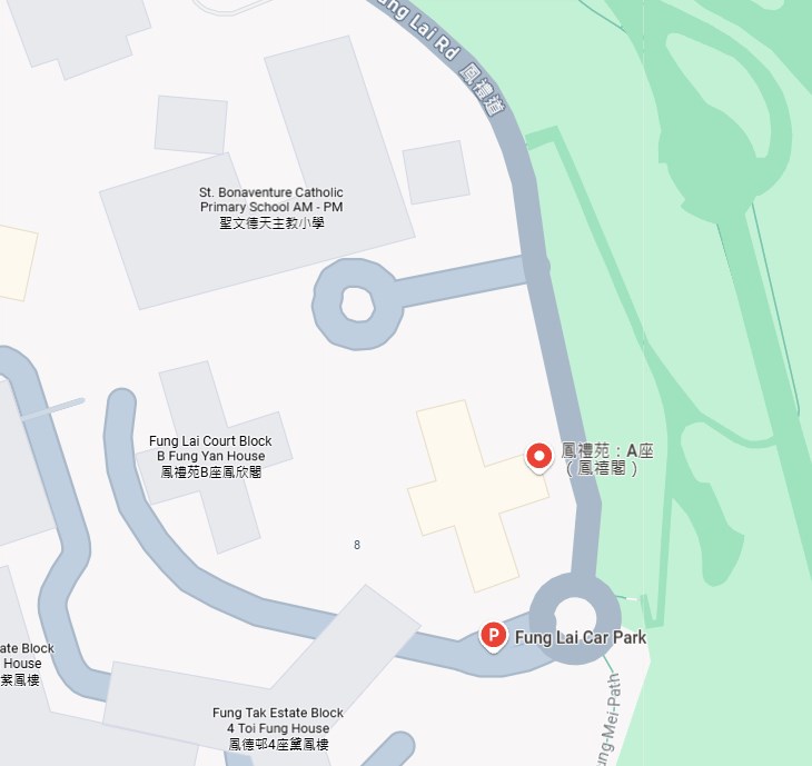 現場為鳳禮道一帶。Google地圖截圖