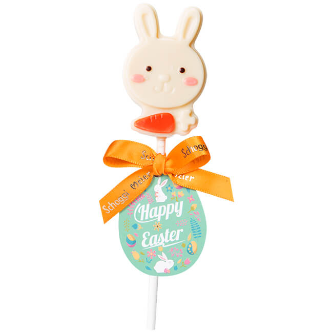 Schoggi Meier復活節朱古力——Adorable Bunny White Chocolate Lollipop resize