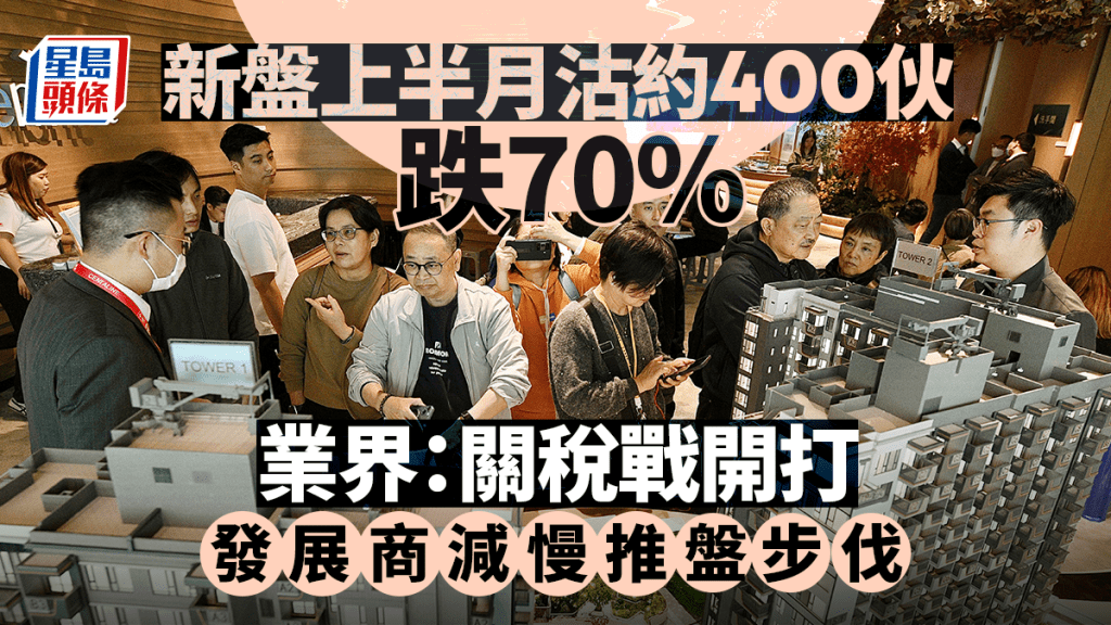 新盤上半月沽約400伙跌70% 業界:關稅戰開打 發展商減慢推盤步伐