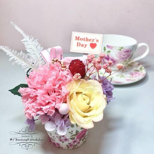 母親節保鮮花茶杯花工作坊。C'lovercraft Workshop圖片