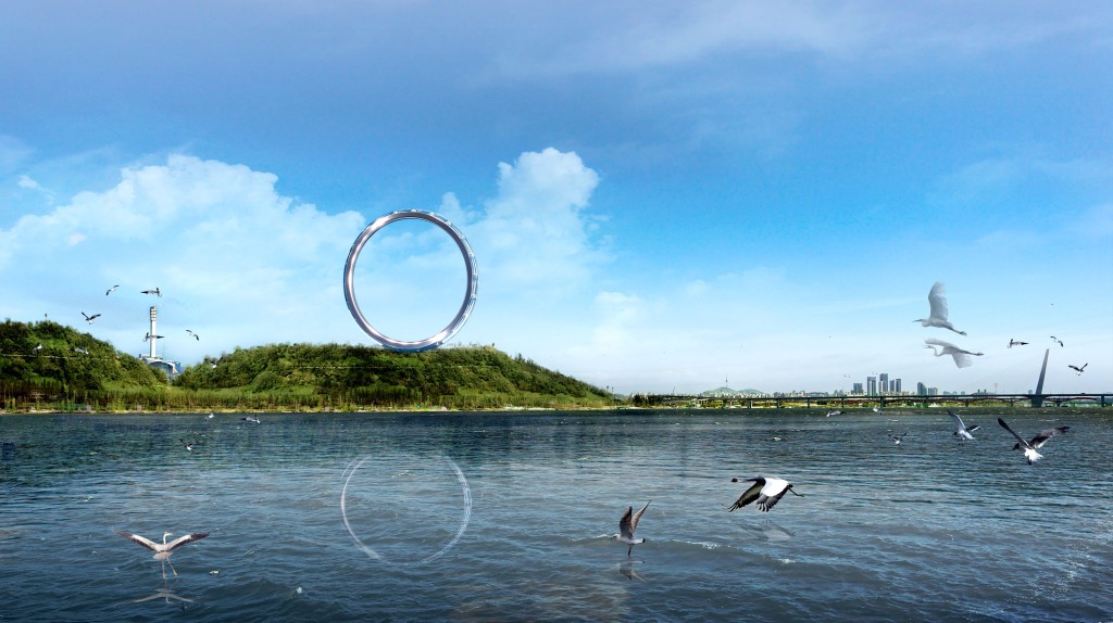 南韩计画兴建全球最大无轴式摩天轮「首尔之环」，选址天空公园（Haneul Park）。 首尔市政府图片
