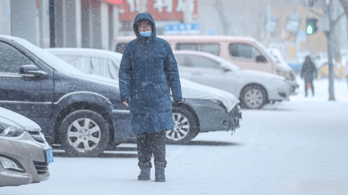 內地多地發生雨雪天氣。（微博）