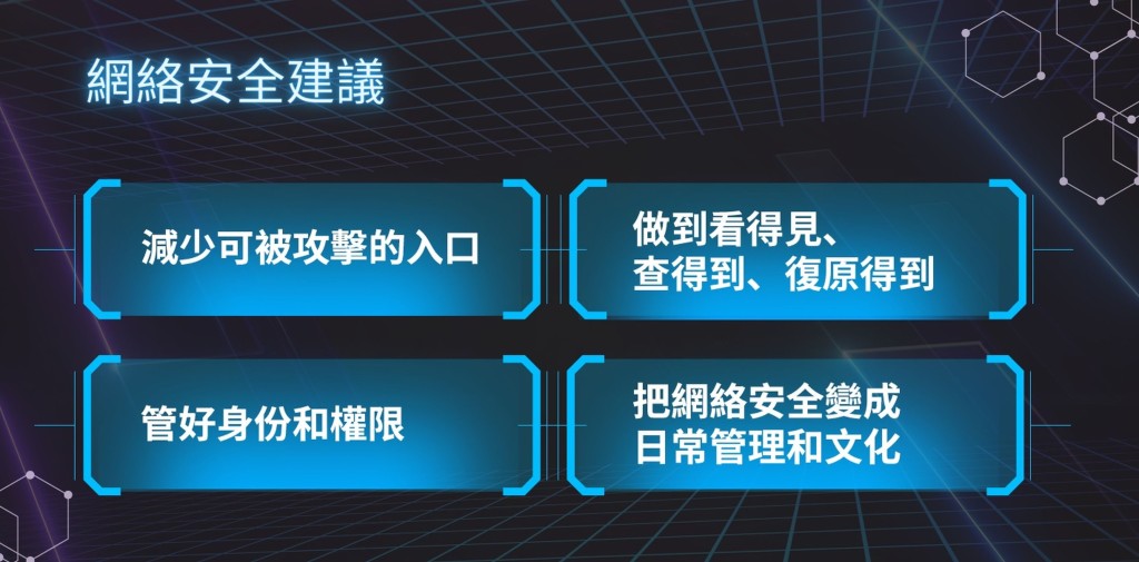 警方網罪科提出的網絡安全建議。