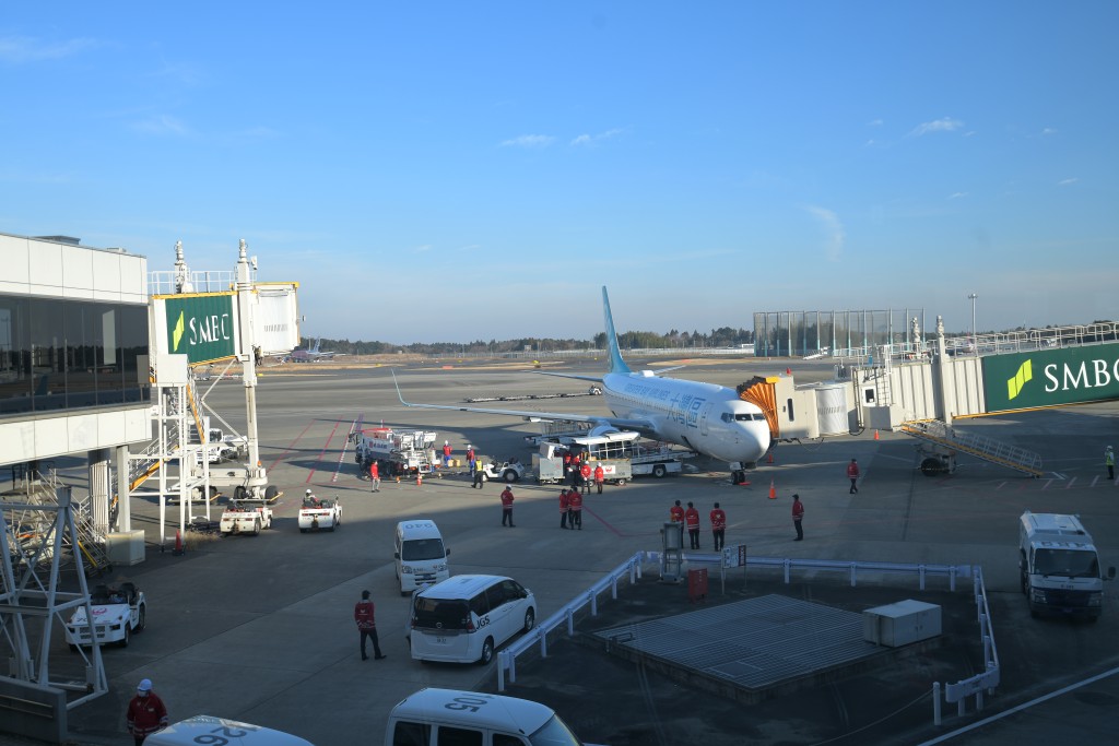 航班下午4時30分抵達成田機場。梁譽東攝
