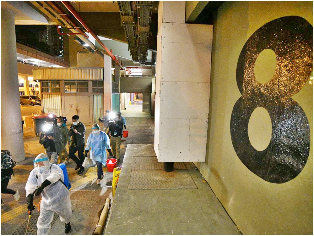葵盛西邨第8座昨日一口氣多5名居民中招(包括1宗無源頭個案)。