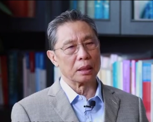 國家衛健委高級別專家組組長鍾南山在訪問中談及無症狀和復陽患者。(網圖)