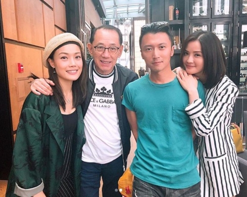 容祖儿、杨受成、谢霆锋和阿Sa在俄罗斯睇波，正如祖儿话斋，在香港都没这么齐人。