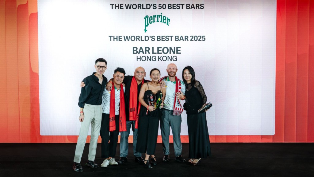旅發局「世界50最佳酒吧」2025頒獎禮首度在港舉行，本地Bar Leone首間亞洲酒吧登世一。