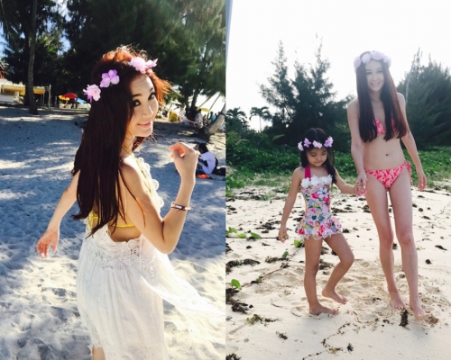 頭戴花圈的Irene滲出少女味。