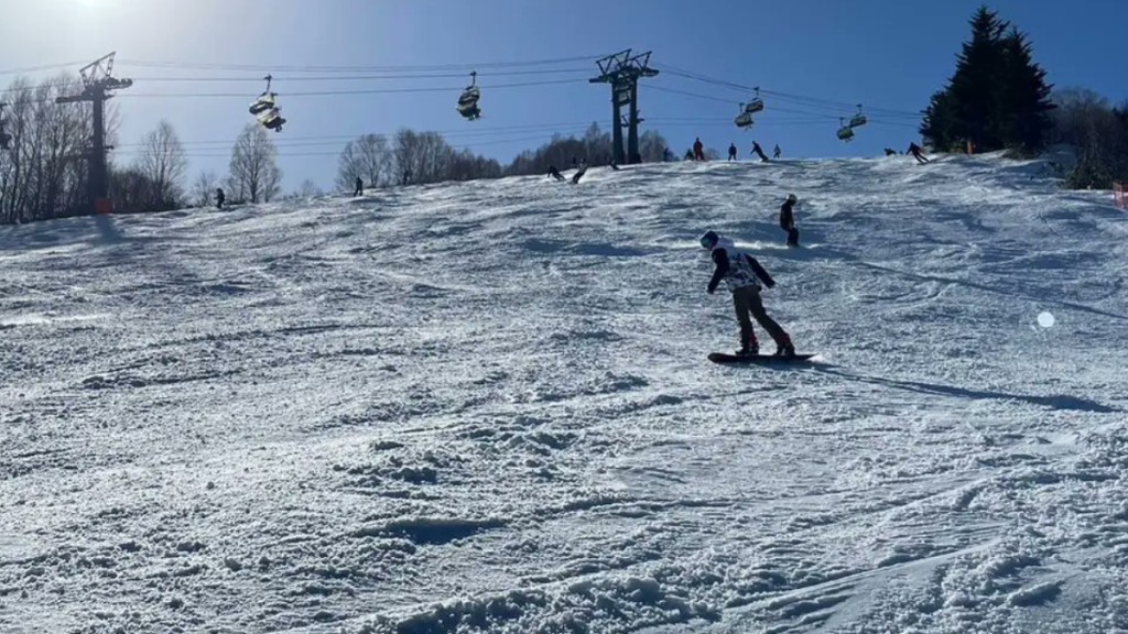 滑雪教练提醒，新手滑雪必须有富经验者带领，以及绝不能进入滑雪场的禁区。网络图片