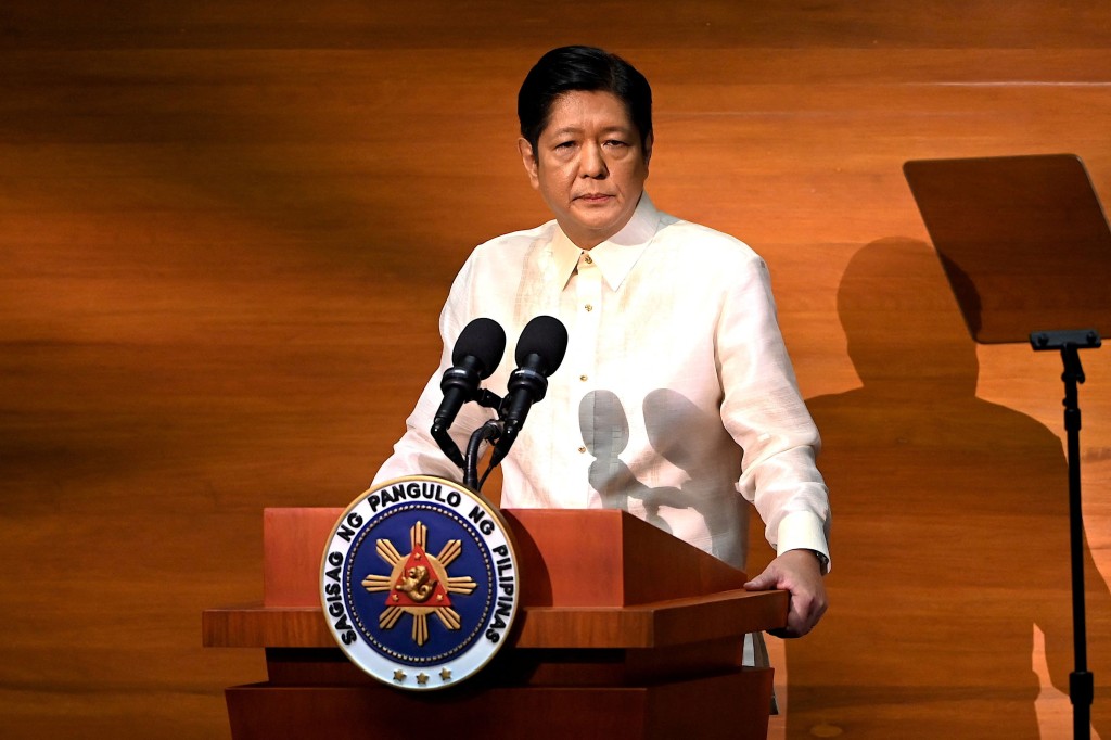 菲律宾总统小马可斯。 路透社