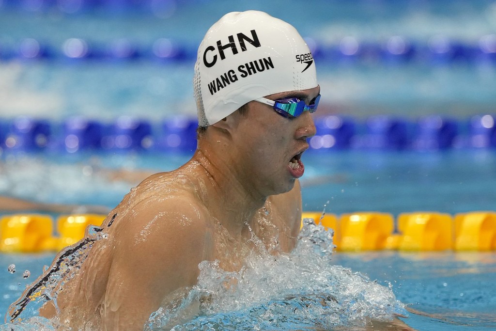200米混合泳以往是美國人的強項，如今汪順助中國打破這壟斷局面。AP
