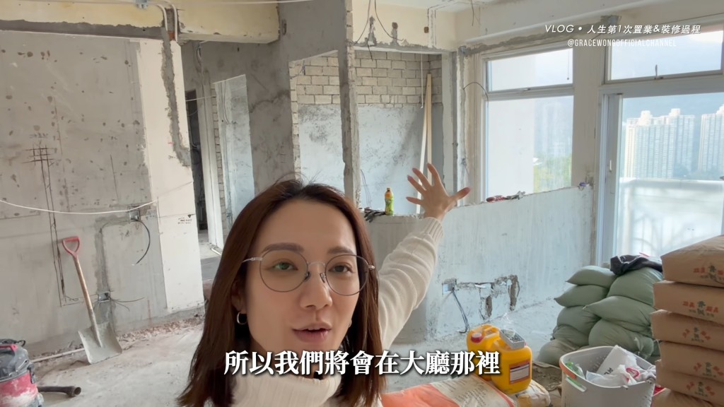 王君馨介紹新居裝修。 王君馨介紹新居裝修。
