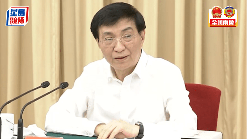 消息指港澳政協明早獲政治局常委王滬寧接見。資料圖片