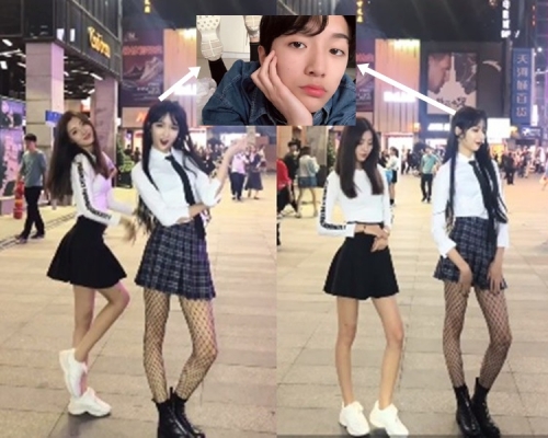 Abbily男扮女裝超靚女。微博圖片
