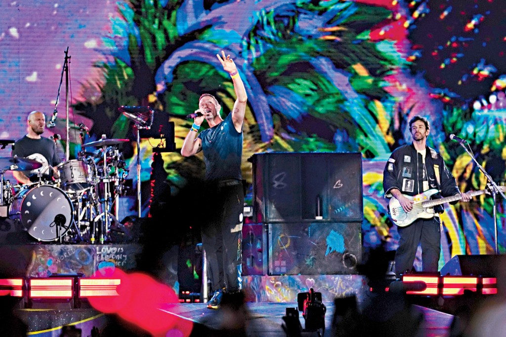 英國樂隊Coldplay將於下月在啟德主場館舉行巡迴演唱會。