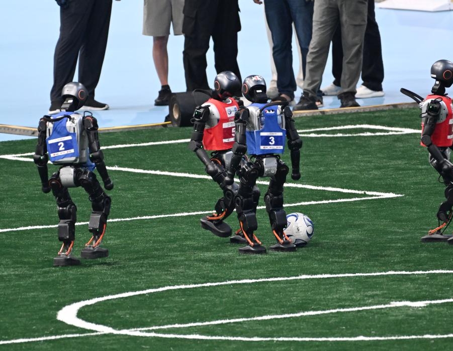 2025世界人形機械人運動會。 新華社